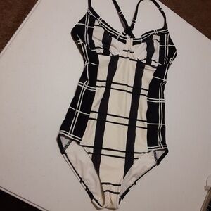 Athleta Black & White Swim Suit